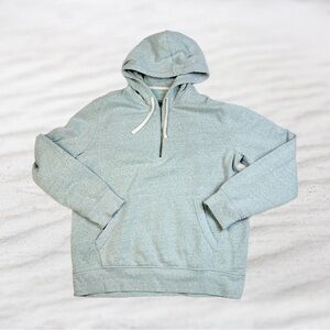 Sonoma Sweatshirt Mens Large Green Quarter Zip Pullover Soft Fleece Hooded